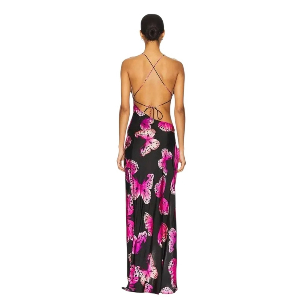 $330 CIN CIN Villa Butterfly Maxi Dress - Monarch XS - Picture 4 of 7